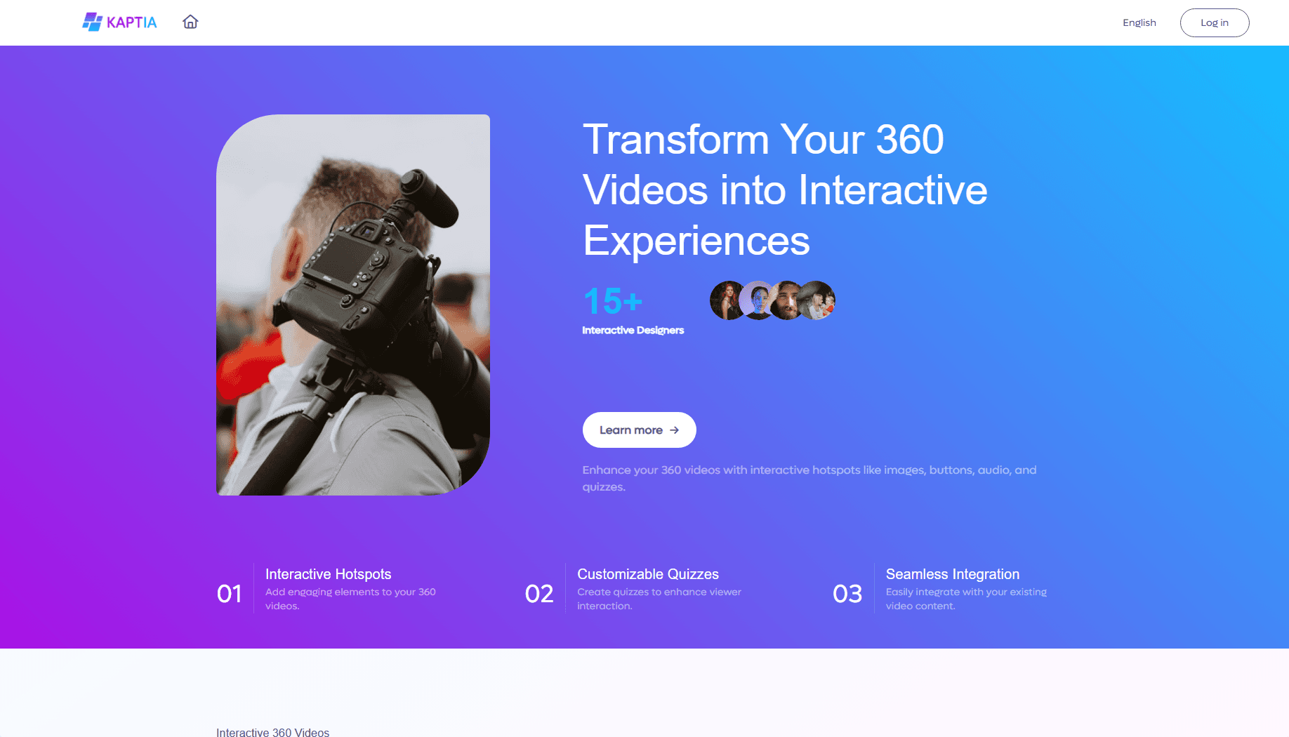 Kaptia / IA Learning homepage snapshot